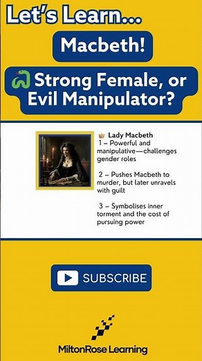 🐍 Lady Macbeth: POWER and MANIPULATION Explained in 60 Secs! | #GCSEEnglish #Macbeth #Shakespeare