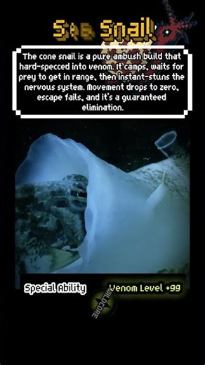 Snail Hunt using Venom #animalfacts #8bit