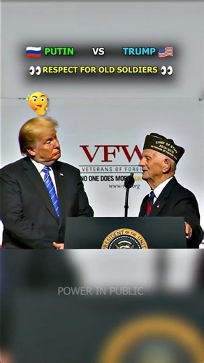 Putin vs Trump 👀 How they respect old soldiers😲