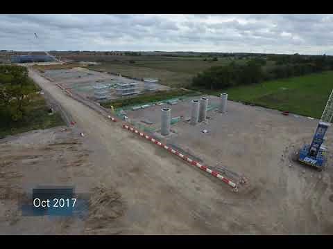 Building the River Great Ouse viaduct - timelapse