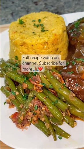 STRING BEANS COOKED IN BACON GREASE FOR THE WIN!! 😋 #cooking #recipe #foodie #short #shorts #food