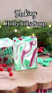 The making of our Holly Jolly Soap is now on our YouTube channel! #moriversoap #hollyjolly #christmassoap #soapmaking #hahdcraftedsoap #handmadesoap #montanamade | Missouri River Soap