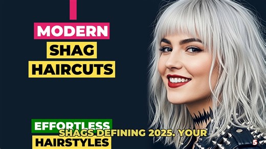Modern Shag Haircuts: 10 Effortless Hairstyles Taking Over 2025. Craving a look that screams effortlessly chic? Discover the rebellious yet refined shags defining 2025. Your ultimate hair transformation starts here—dare to look?... 00:00 Intro 00:10 1. Voluminous Butterfly Shag 00:36 2. Icy Platinum Wolf Cut 01:02 3. Curly French Shag 01:28 4. Razor-Cut Midi Shag 01:53 5. 70s Inspired Curtain Bang Shag 02:19 6. Choppy Pixel Bob Shag 02:44 7. Textured Mullet Shag 03:09 8. Long Layered Boho Shag 0
