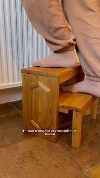Sliding step stool using Dremel’s portable saw station #gifted #woodscraft #woodworker