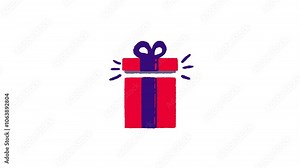 Gift box icon. Christmas, Valentine's Day holiday, birthday gift celebration. online present or gift. Christmas, new year holiday, birthday.