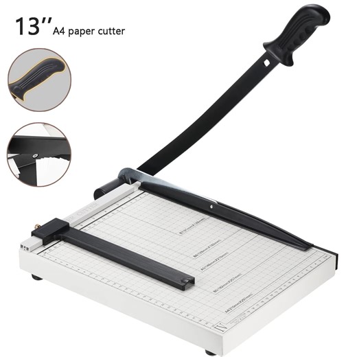 A4 Paper Cutter,Paper Trimmer Guillotine 13” Cutting Length, 12 Sheet Capacity, for Office Home