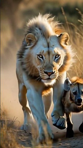 White Lion vs Hyena – Ultra Realistic Wildlife Chase | 8K Cinematic Scene