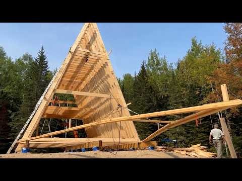 Couple Spends 150 Days Building A-Frame Cabin | Start to Finish by @ProjectswithChristineJesse