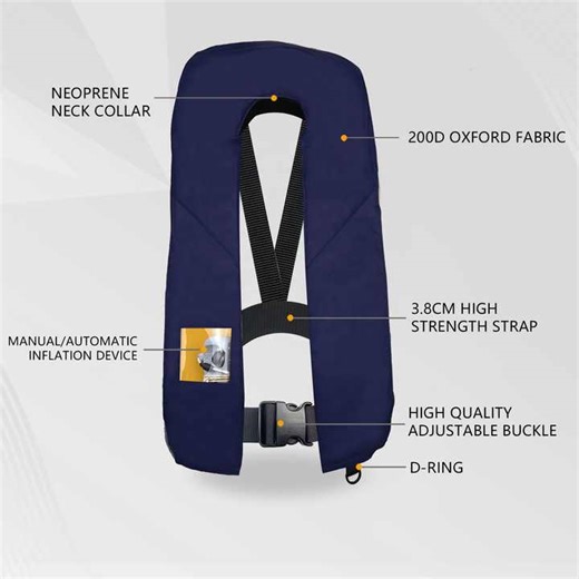 150N USCG Approved Life Vest Water Safety Save Life Jacket Automatic/Manual Inflatable PFD Life Jacket for Adults