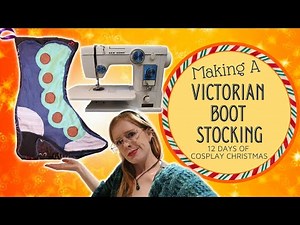 Sewing A Victorian Boot Stocking on a Vintage Sewing Machine - Making an Edwardian Boot Stocking