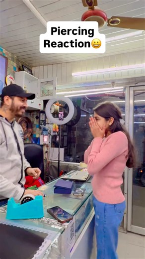 Preet gift store kashipur on Instagram: "Piercing reaction . . . #piercing #earpiercing #reaction #reactionvideo #reelsviral"