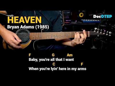 Heaven - Bryan Adams (1985) Easy Guitar Chords Tutorial with Lyrics