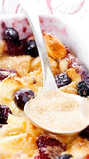 Blueberry Bread and Butter Pudding ⭐ #BlueberryBread #Butter #Pudding