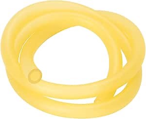 FunChem Rubber Tubing, Amber Latex Rubber Tube Natural Tube Rubber Hose 7/16 inch O.D. 5/16 inch I.D., Super Elastic and Durable (3 Feet)