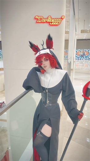 Please say “Darling” 📺🎙️ #alastor #vox #vincent #hazbinhotel #radiostatic #cosplay #fypシ #viral