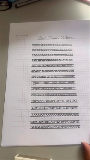 Some basic border patterns for mandala