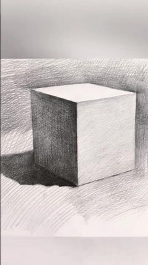 Cube Light and Shadow Drawing | Easy Shading Tutorial for Beginners | Art with Naren #art #sketch