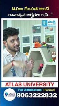 M.Des Eligibility Explained! What You Need to Join Master of Design | ATLAS University | #shorts