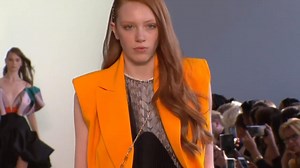Tangerine is trending on the #NYFW runway 🧡 Watch Bibhu Mohapatra's collection for a glimpse at the trend and learn more about the designer: https://nyfw.com/designers/bibhu-mohapatra | Fashion Week