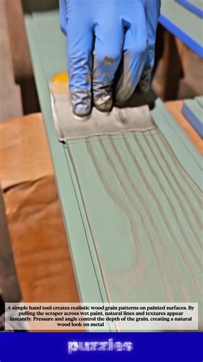 Wood Grain Painting Looks Like Real Wood 😮 | Satisfying Finish #shorts