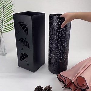 2 Pack Umbrella Stands, Metal Umbrella Holder for Entryway,Square Umbrella Rack Organizer Freestanding for Umbrellas,Walking Cane,Wrapping Paper,Hiking Poles