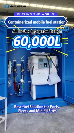 Eaglestar 10,000L – 60,000L Containerized Fuel Station A complete, self-contained fuel storage and dispensing solution built for bulk refueling needs. Key Features: Flexible Capacity – Available in sizes ranging from 10,000L to 60,000L to suit various operational scales All-in-One Design – Integrated tank, dispensing system, and safety equipment in a single containerized unit Easy Transport & Setup – Standard container dimensions allow for simple shipping and rapid on-site deployment Durable Con