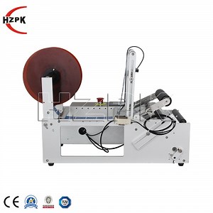 [Hot Item] Hzpk Mt-120 Pasting Semiautomatic Double Side Label Laminating Wine Labeling Machine