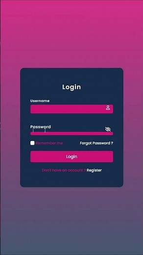 Animated Login Form Using HTML CSS & JavaScript
