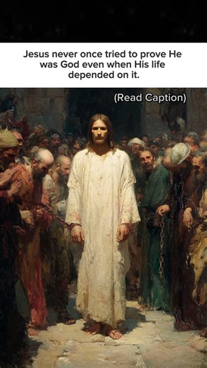 Jesus never once tried\nto prove He was God\neven when His life\ndepended on it. #jesus #christian