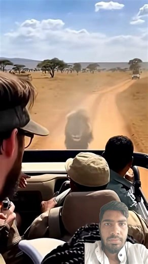 lion vs man #funny #viral #shortfeed