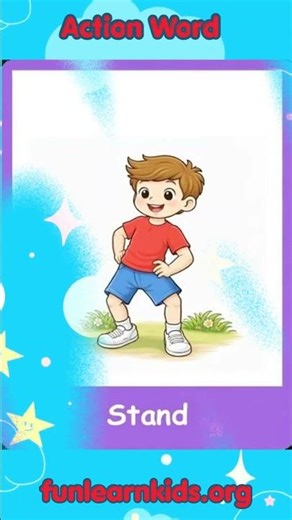 Action Words for Kids 🏃‍♂️ | Learn Verbs Fast #Shorts