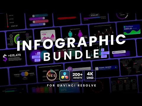 250+ INFOGRAPHIC TITLES FOR DAVINCI RESOLVE