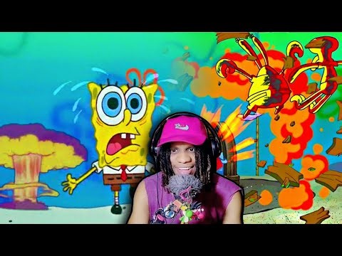 SPONGEBOB SQUAREPANTS CHARACTERS EXPLODING FOR 4 MINS REACTION
