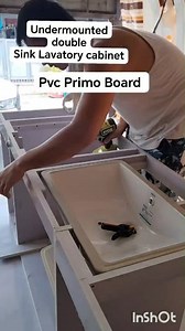 93 reactions · 26 comments | Simple tips and technic Undermounted double sink Lavatory cabinet Pure Pvc Primo Board #regieswoodworks #tipsandtechnic #regwoodworks #modularexpert #followformore #modular #masterpiece #pvcboard #primoboard #lavatory | Regie Chico | Facebook