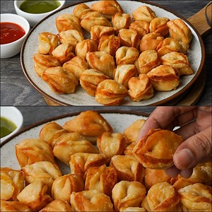 4.3M views · 15K reactions | Flower Samosa Recipe | Flour Potato Bites Snacks | Evening Aloo Snacks Recipe | N'Oven Foods | Facebook