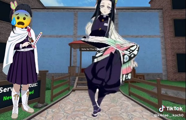 Dancing to Easthetic with Meme Copycat Kanao Tsuyuri