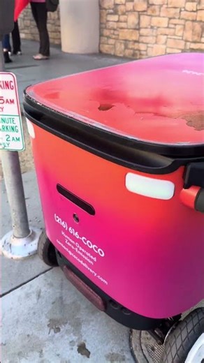 Meet Coco the self driving food delivery cart.
