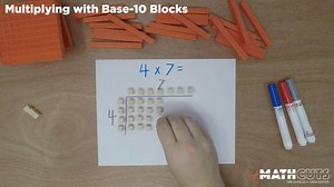 With an array model and base-10 blocks, your students can build out large or small multiplication problems and see their results. | MathCuts