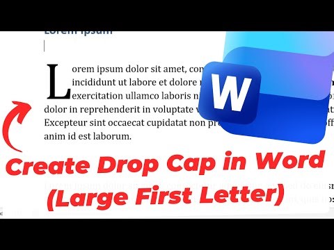 How to Create Drop Cap in Word (Large First Letter)