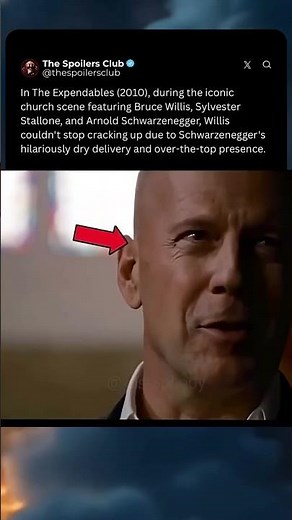 Bruce Willis Couldn't Keep A Straight Face Here #theexpendables #brucewillis #shorts