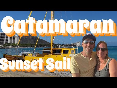 "⛵Ultimate Catamaran Sunset Sail in Waikiki, Hawaii 🌺🏝️"/ A Must-Do Excursion While on Vacation #4k