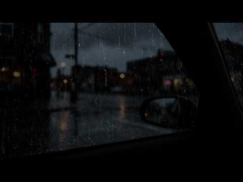 Rain 💧 Sliding Across The Windshield While The Quiet Car Cabin Feels Warm And Safe 🚗🌙😴