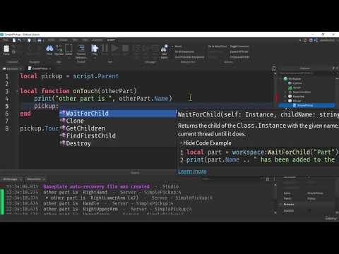65- Scripting Basics Touched Event