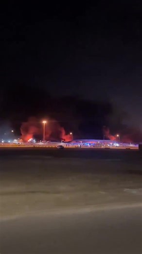 🚨 Fires are burning at Naval Support Activity Bahrain — home to the U.S. Navy’s 5th Fleet — after Iranian drone strikes hit the base tonight in a major escalation of retaliatory attacks across the Gulf. | MeidasTouch