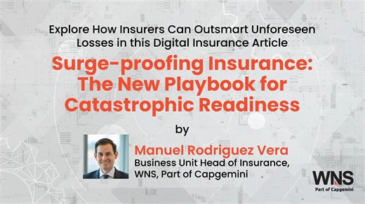 Catastrophes hit without warning… and only insurers who combine AI, automation, analytics and human judgment can turn chaos into resilience. In this Digital Insurance piece, Manuel Rodriguez presents a next-gen event response model built on scenario modeling, risk architecture and seamless operational integration to better predict the unpredictable. Read how the right surge strategies and training elevate empathy and decision-making in insurance: https://bit.ly/AR01_F #InsurTech #PredictiveAnaly