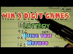 GUIDE TO PICK 3 CASH3 DAILY3 SWERTRES & ANY 3 DIGIT LOTTERY GAMES