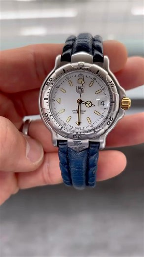 TAG HEUER 6000 Series Professional WH1151-K1 38mm White Dial Date 200m Quartz Men's Wrist Watch