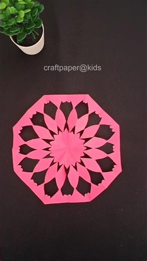 Beautiful paper design |diy paper cutting design #art #papercraft #trending #shorts #youtubeshorts