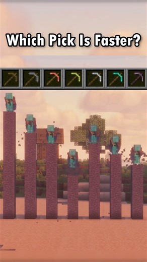 Which Pick Is The Fastest In Minecraft