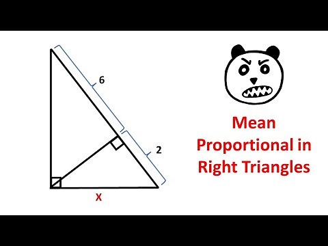Mean Proportional in Right Triangles. Geometry video.